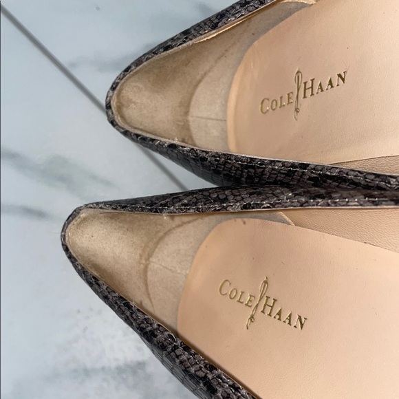 Cole Haan Women's Platform Dark Grey Snake Skin Pumps - Picture 11 of 11